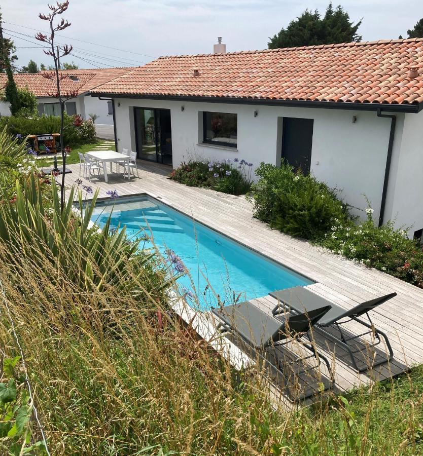 Maison 4 étoiles avec piscine vue sur mer et plage à pied San Juan de Luz Exterior foto